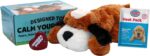 Snuggle Puppy Heartbeat Stuffed Toy for Dogs - Pet Anxiety Relief and Calming Aid - Brown and White